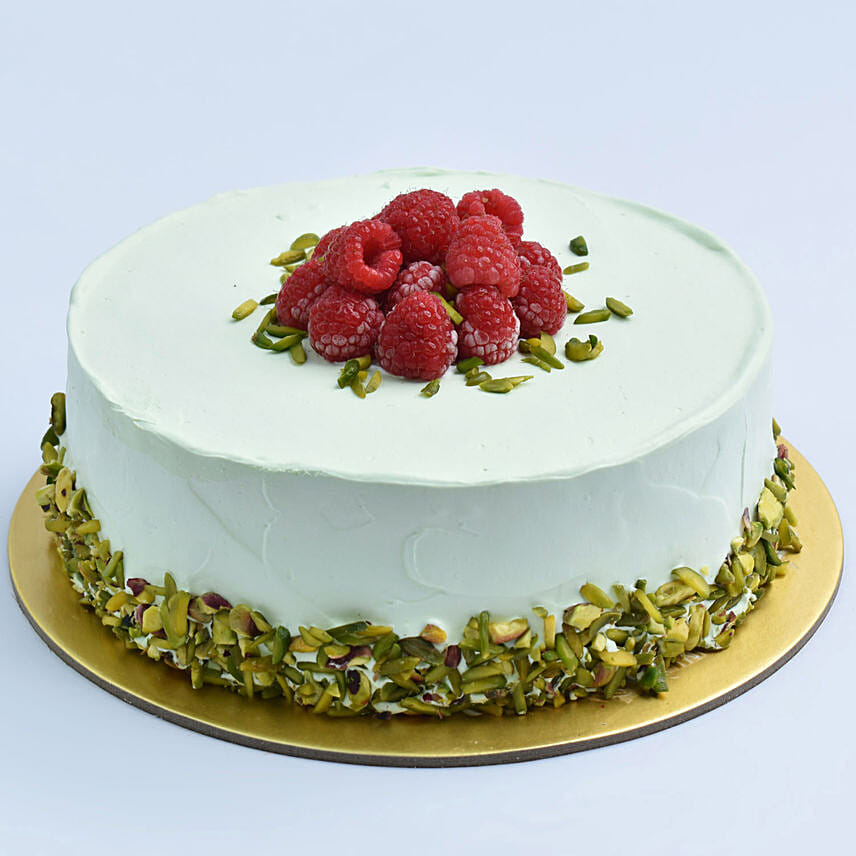 Raspberry Pistachio Cake