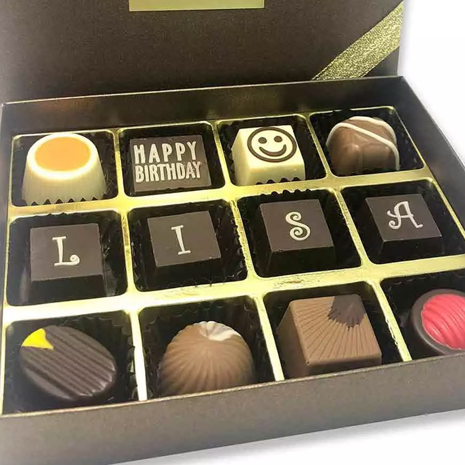 Online Extravagant Happy Birthday Chocolate Box 12 Pcs Gift Delivery in Singapore FNP